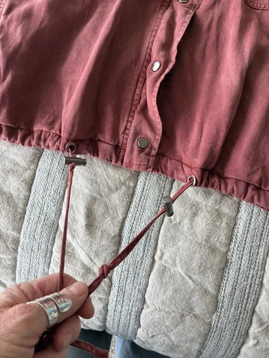 Dex rust coloured Button-Front Utility Jacket - Picture 6 of 9